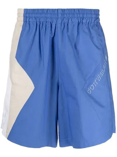 Reebok Colour-block Track Shorts In Blue