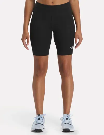 Reebok Identity Small Logo Cotton Bike Short In Black