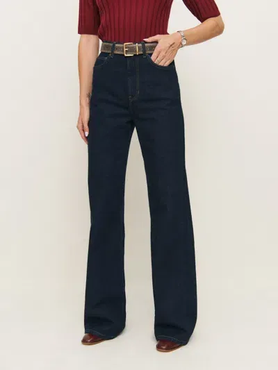 Reformation Cary High Rise Slouchy Wide Leg Jeans In Ondine