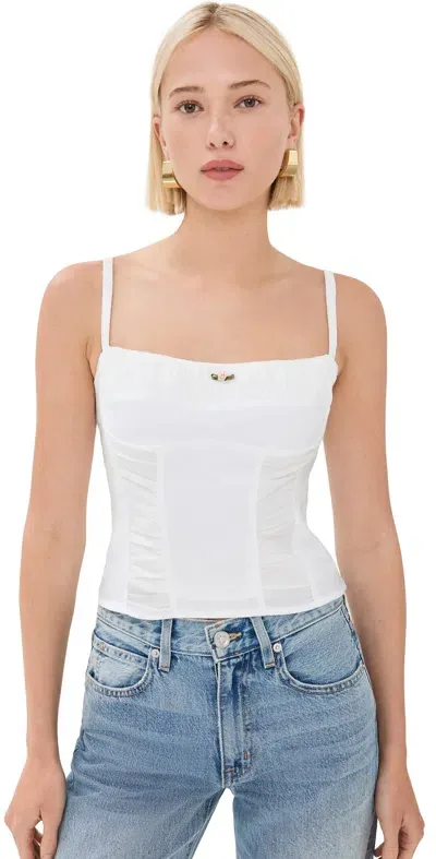 Reformation Emery Linen Top In White