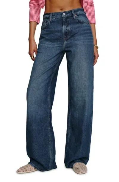 Reformation Palmer High Waist Baggy Wide Leg Jeans In Otter