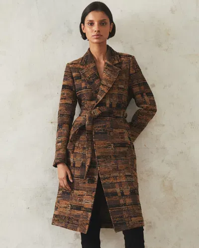 Reid Wrap Coat In Multi