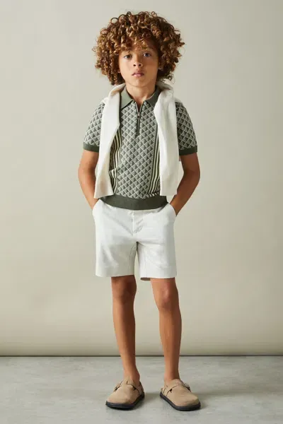 Reiss Kids' 7 Years In Sage/off White