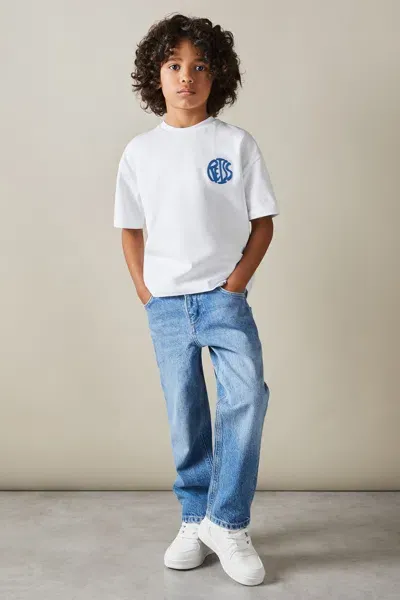 Reiss Kids' 6 Years In Optic White/blue