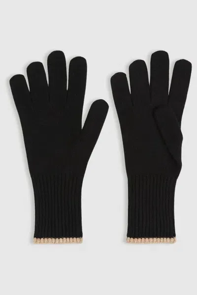 Reiss Black/camel Gloves