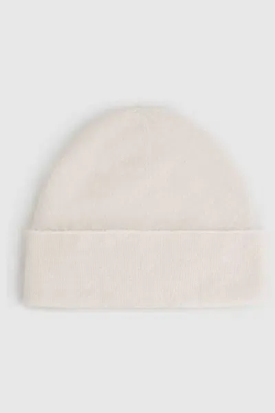 Reiss Cream Cashmere Beanie