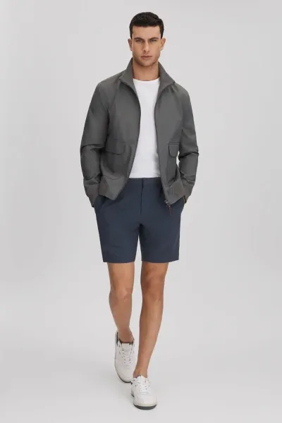 Reiss Airforce Blue Slim Fit Drawstring Chino Shorts