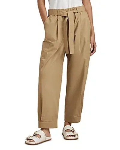 Reiss Sand Cotton Tapered Parachute Trousers