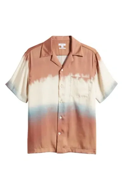 Reiss Evia Camp Shirt In Tobacco