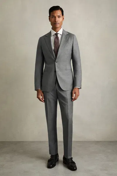 Reiss Grey Aspire Modern Slim-fit Wool Suit Trousers