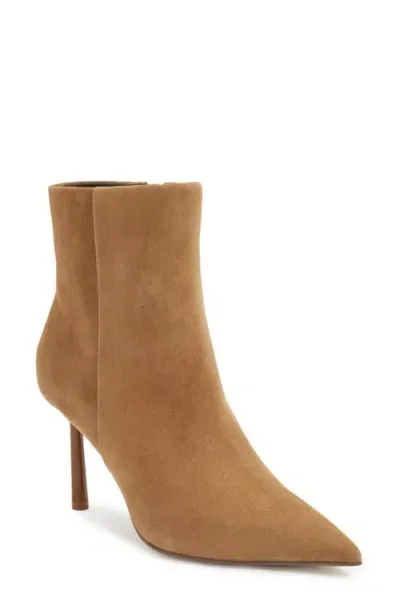 Reiss Karlie Pointed Toe Bootie In Tan