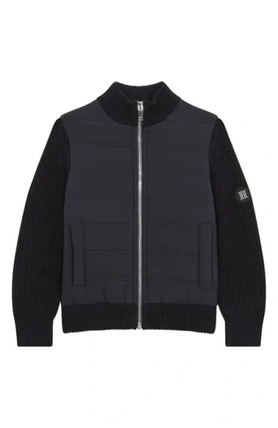 Reiss Kids' Trainer Jr. Bomber Jacket In Navy