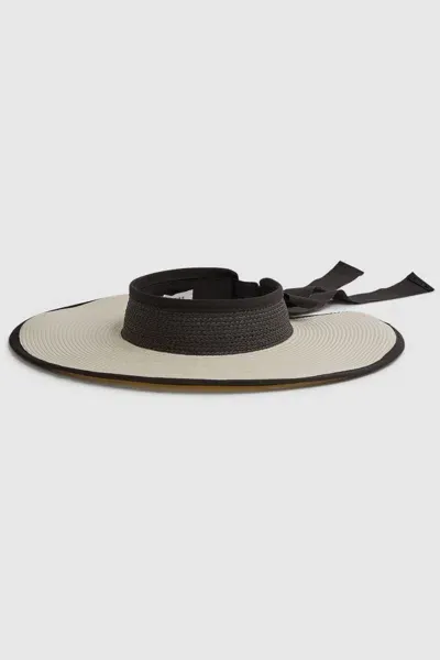 Reiss Natural Oversized Raffia Visor