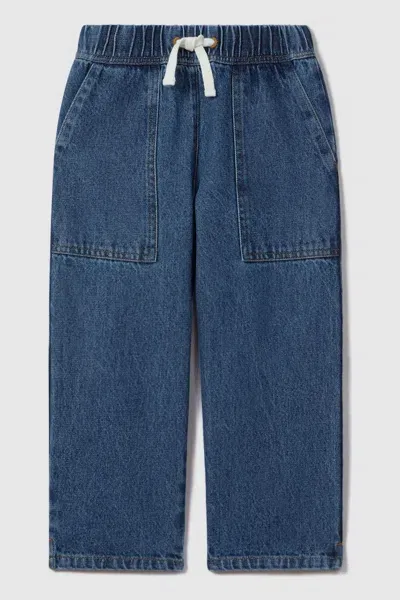 Reiss Marloe - Blue Marloe Teen Drawstring Waist Straight Leg Jeans