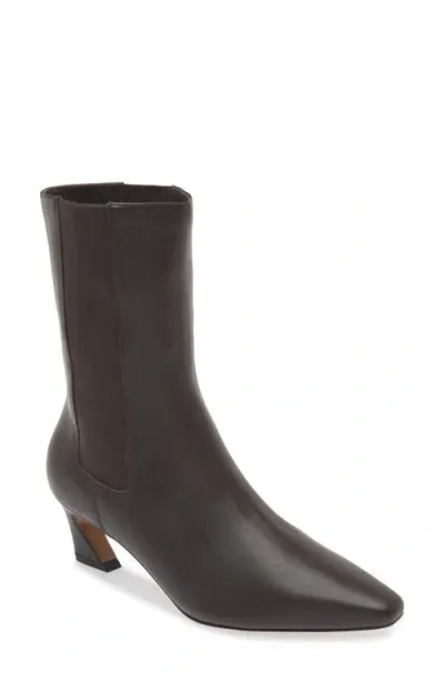 Reiss Mina Pointed Toe Chelsea Boot In Chocolate