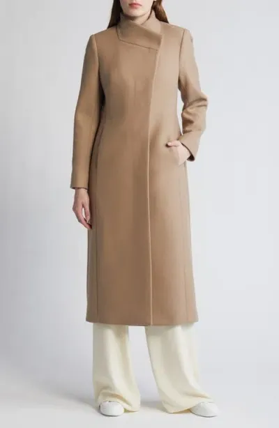 Reiss Mischa Wool Blend Coat In Camel