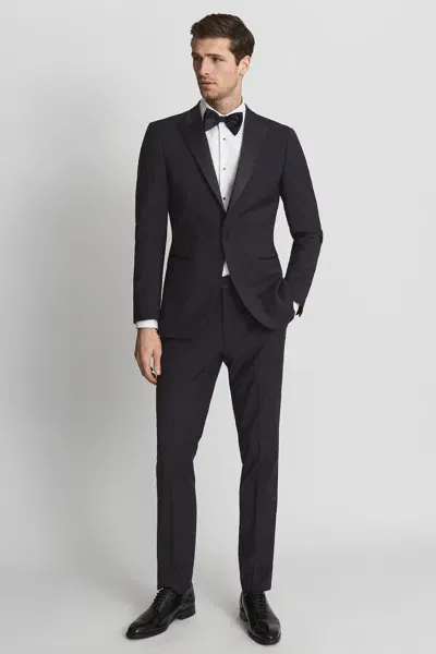 Reiss Navy Modern Fit Tuxedo Trousers