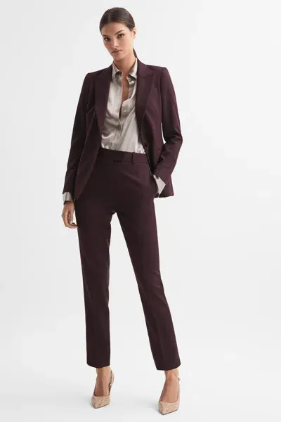 Reiss Berry Jade Slim Slim Fit Wool Blend Mid Rise Suit Trousers