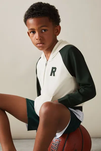 Reiss Kids' 11 Years In White/emerald Green