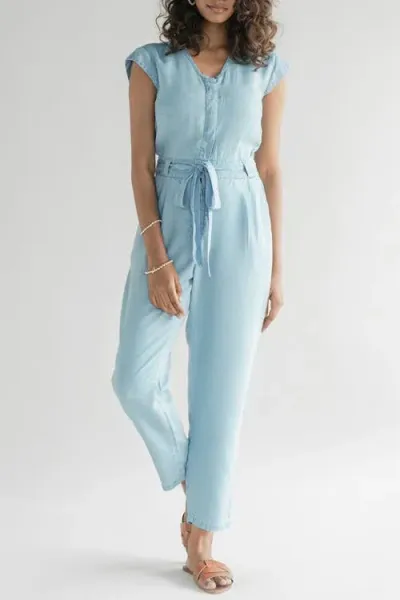 Reistor Evening Chai Jumpsuit In Blue Denim