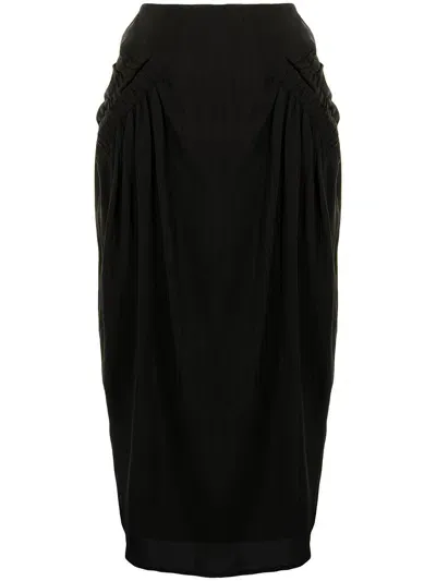 Rejina Pyo Karla Ruched Skirt In Black