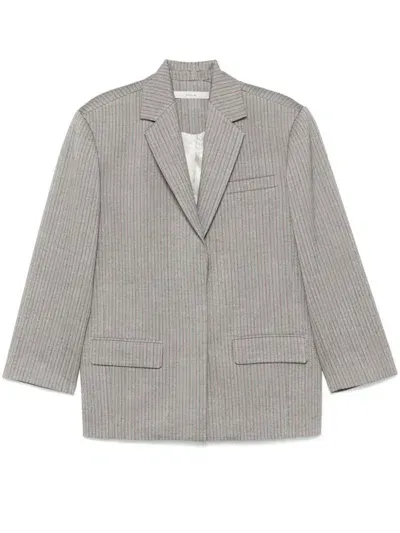 Remain Birger Christensen Herringbone Blazer In Gray