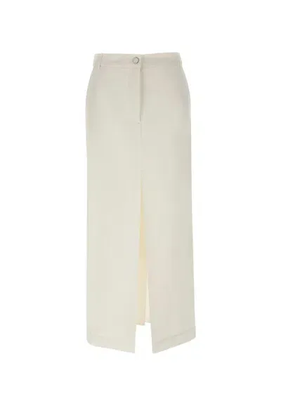 Remain Birger Christensen High Waist Maxi Skirt In White