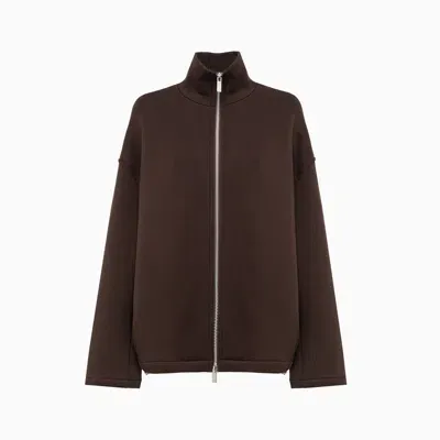 Remain Birger Christensen Remain Sweatshirt With Zip In Chocolate Plum (brown)