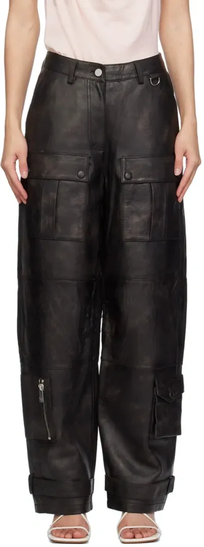 Remain Birger Christensen Ssense Exclusive Brown Leather Pants In 19-1118 Chestnut