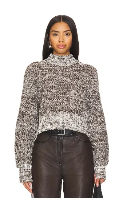 Remain Cropped Sweater In Wren Comb