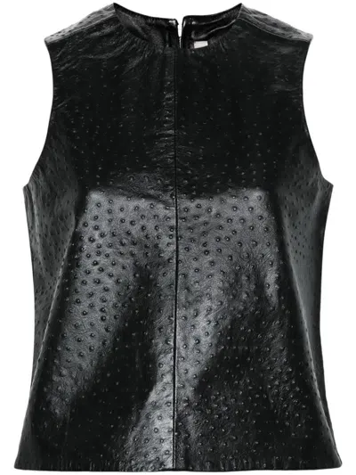 Remain Leather Top In Black