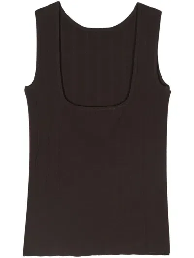 Remain Striped Tank Top In Brown