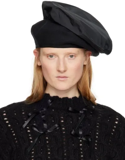 Renaissance Renaissance Black Ink Beret In Black/black