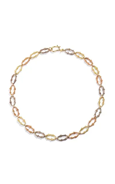 Renato Cipullo 18k Tri-color Gold Fiamma Chain Necklace