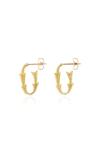 Renato Cipullo 18k Yellow Gold Fiamma Hoop Earrings