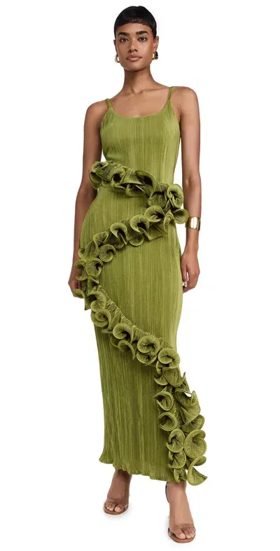 Rendoll Abba Maxi Dress Olive Green