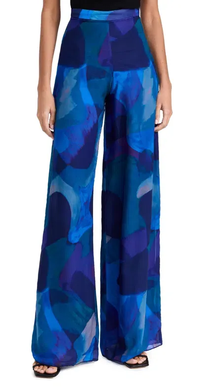 Rendoll Nadine Trousers Blue Print