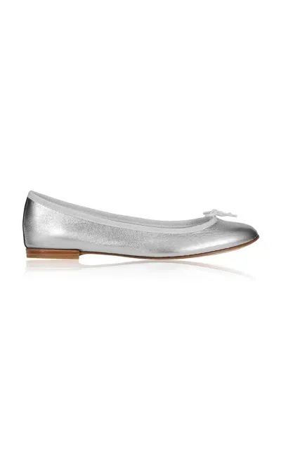 Repetto Cendrillon Leather Ballerina Flats In Silver