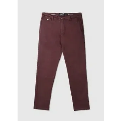 Replay Mens Benni Chino Hyperflex X-lite Trousers In Old Wine In Burgundy Fabric