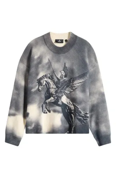 Represent Bellerophon Cotton & Wool Sweater In Grey Multi