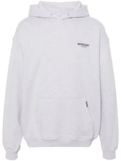 Represent Cotton Hoodie In Grey