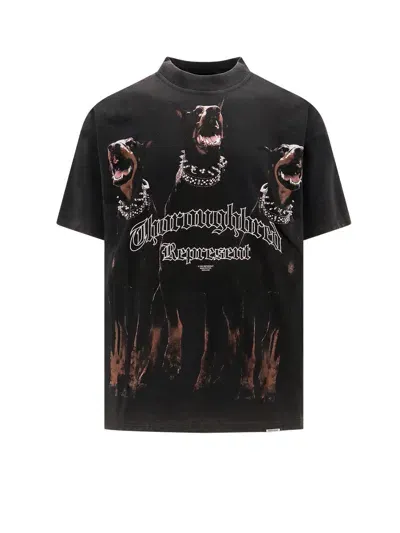 Represent Cotton T-shirt With Thoroughbred Print In Black