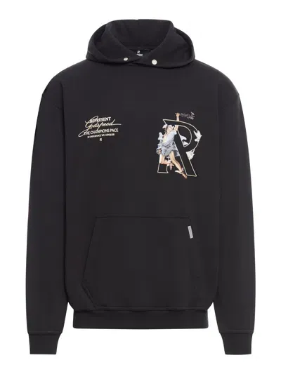 Represent Hermes Hoodie In Black