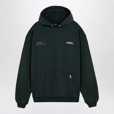 Represent Forest Green Cotton Hoodie With Logo