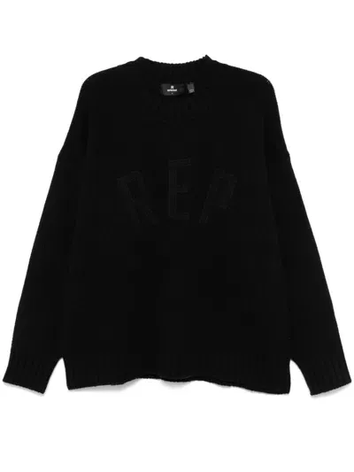 Represent Rep-appliqué Sweater In Black