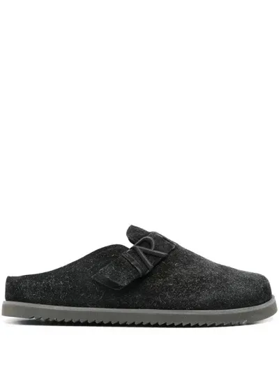 Represent Suede Slippers In Black