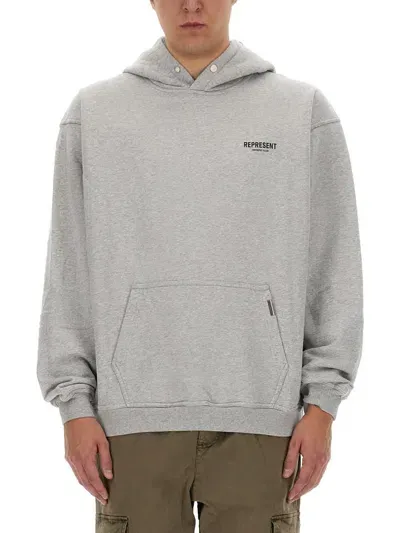 Represent Sweatshirt With Logo In Grey