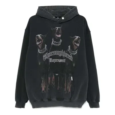 Represent Thoroughbred Hoodie In Vintage Black