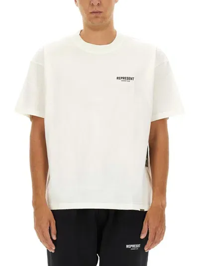 Represent T-shirt With Logo In White