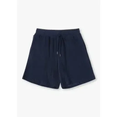 Resort Co Mens Terry Shorts In Navy In Navy Fabric